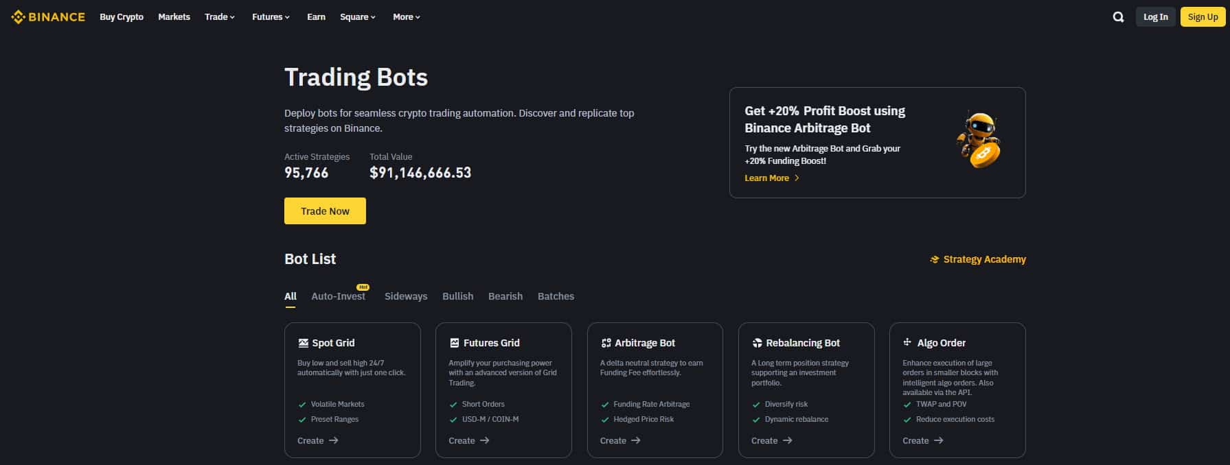 บอทเทรดคริปโตที่ดีที่สุด Binance Trading Bots