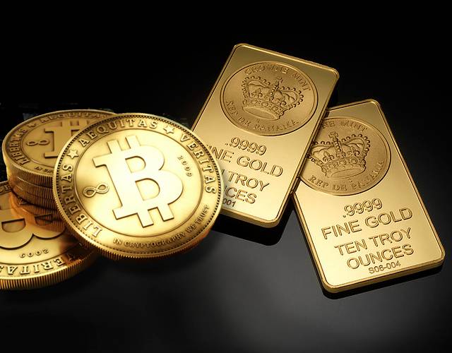 Image result for gold and bitcoin