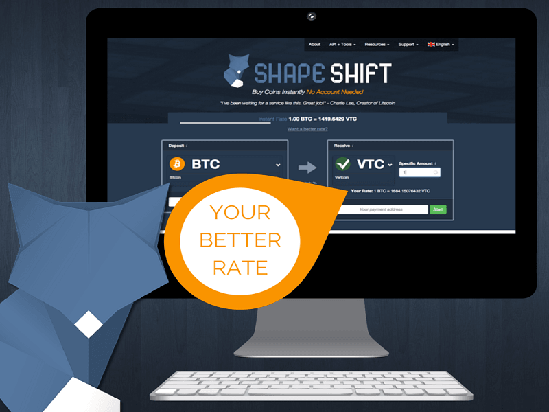 buy bitcoins on https shapeshift.io