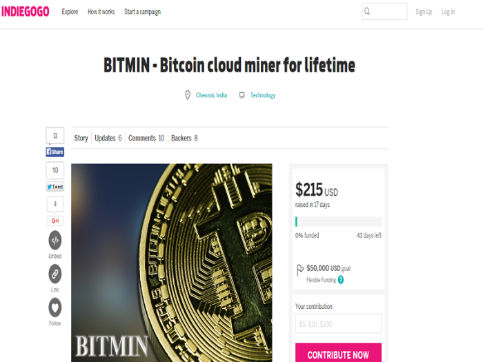 Bitmin Quarter Of Way Through Crowdfund Campaign New Cloud Mining - 