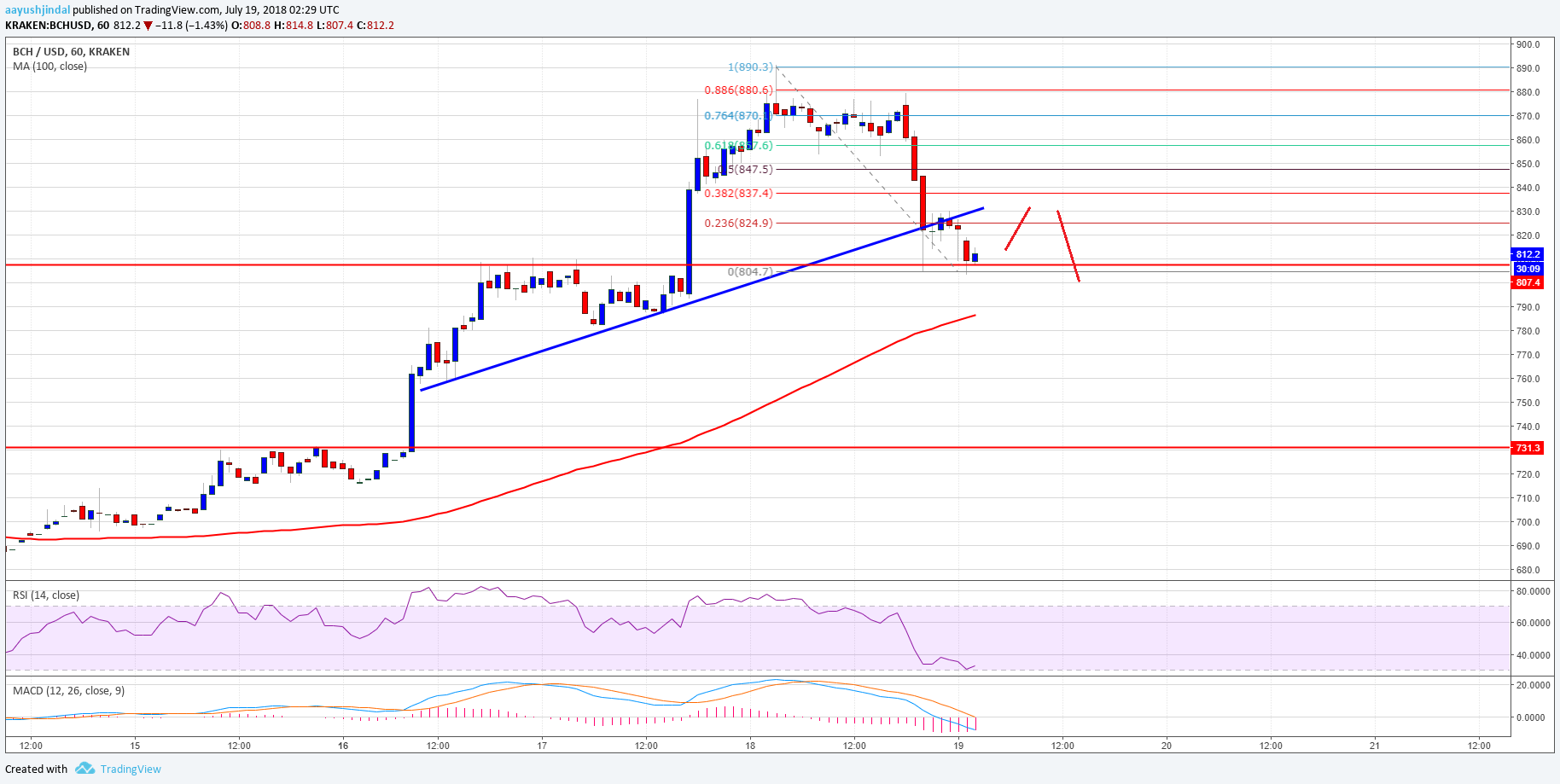Bitcoin Cash Price Analysis Can Bch Usd Hold This Support News - 