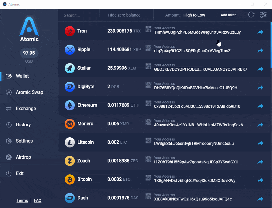 atomic wallet high fees