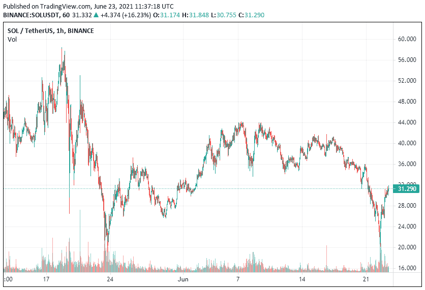 SOL Past Month cryptocurrencies