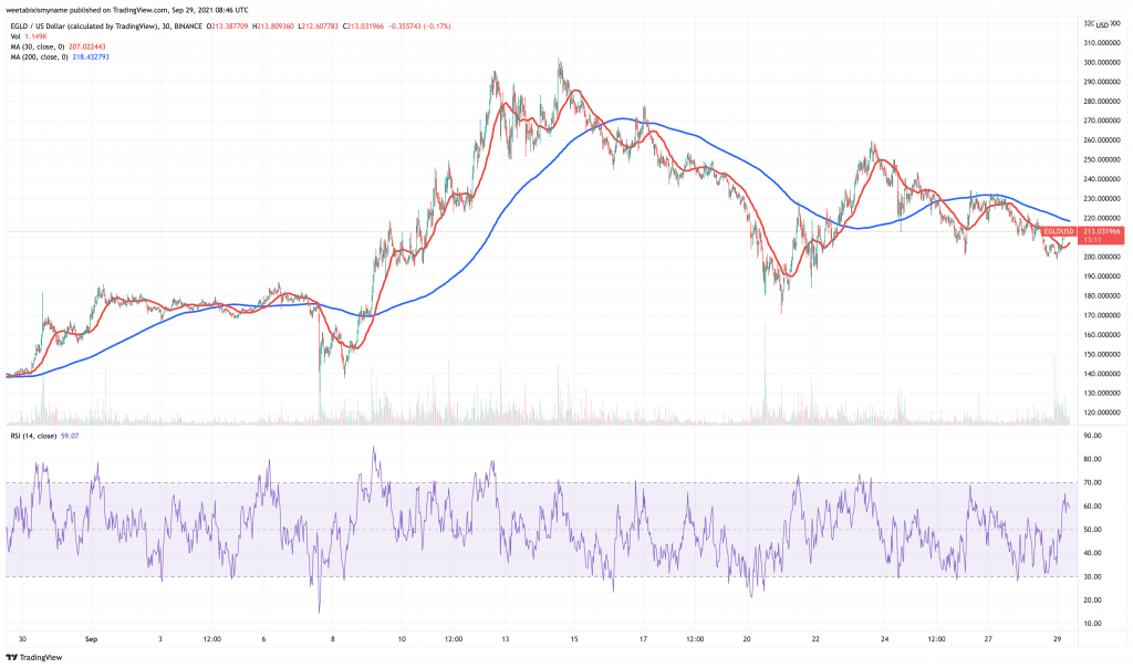 Elrond (EGLD) price chart - 5 best new cryptocurrency to buy now.