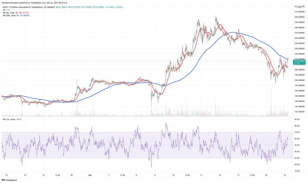 Elrond (EGLD) price chart - 5 best new cryptocurrency to buy now.