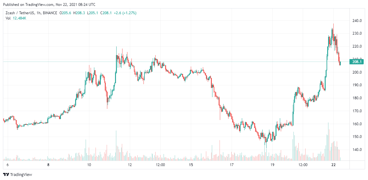 Zcash Price Analysis Nov 22