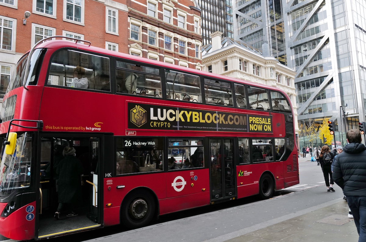 luckyblock bus advertising