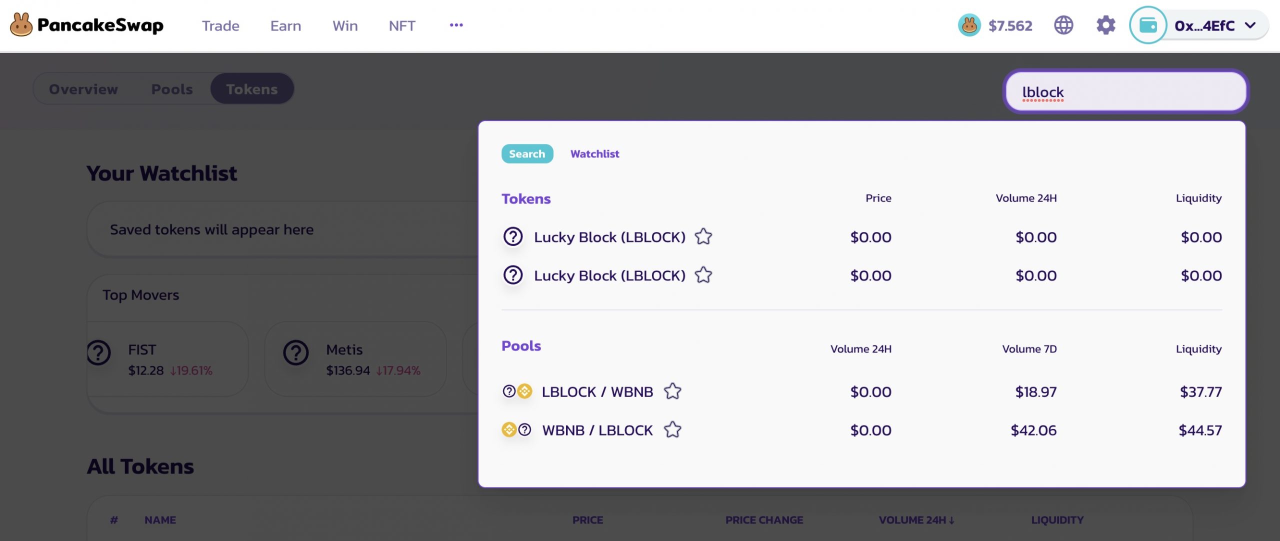 lucky block pancakeswap