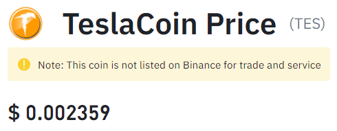 Tesla coin exchange binance