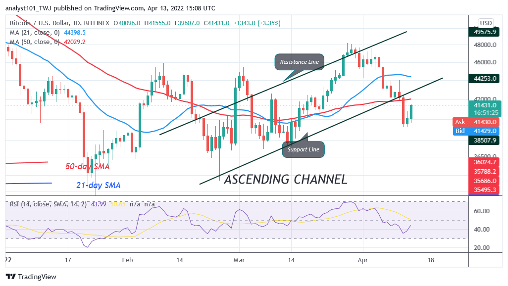 Bitcoin Price Prediction for Today April 13: BTC May Bounce From $40,000 Level