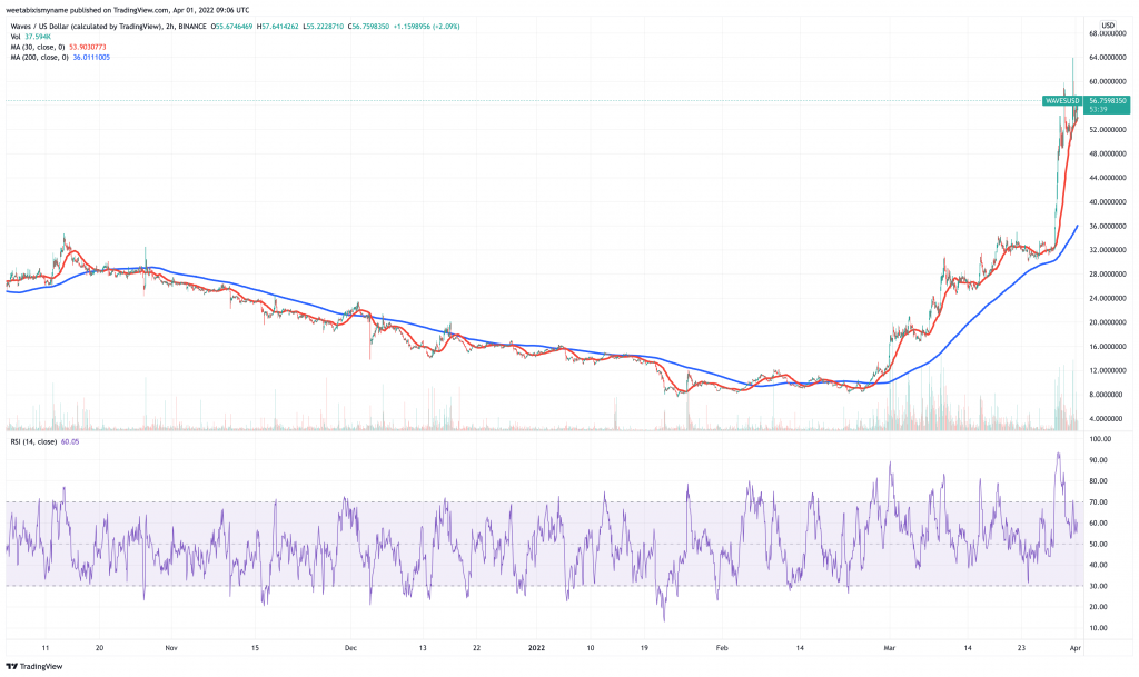 Waves (WAVES) price chart.