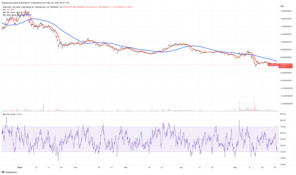 Grafik harga Algorand (ALGO).