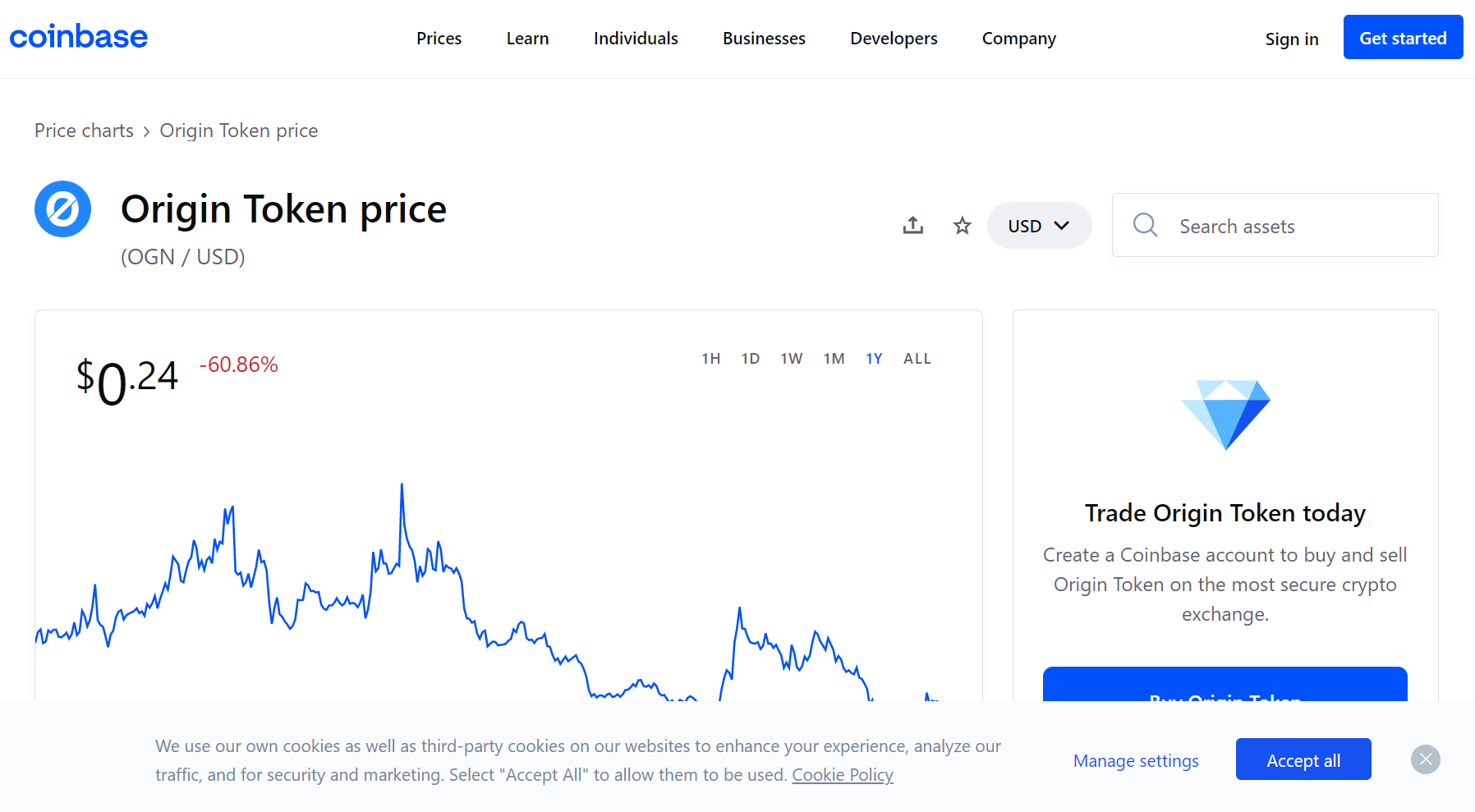 Trade OGN on Crypto.com