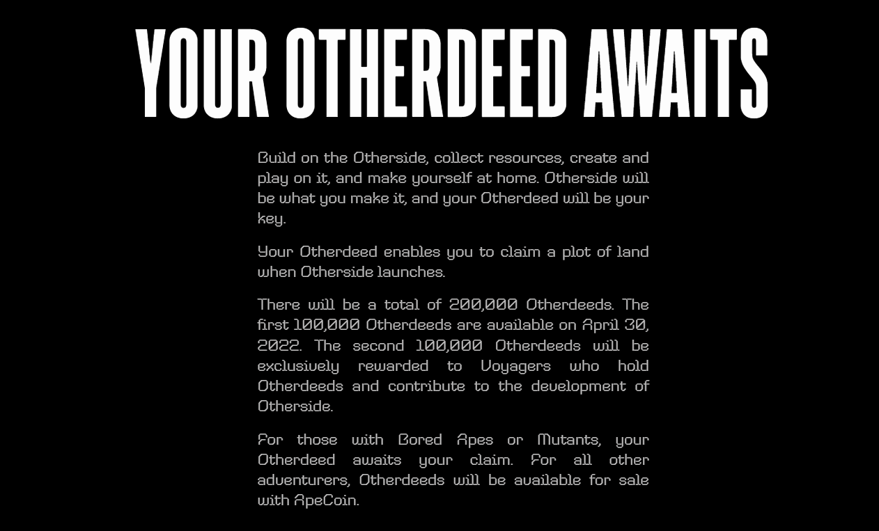 Otherside NFTs info