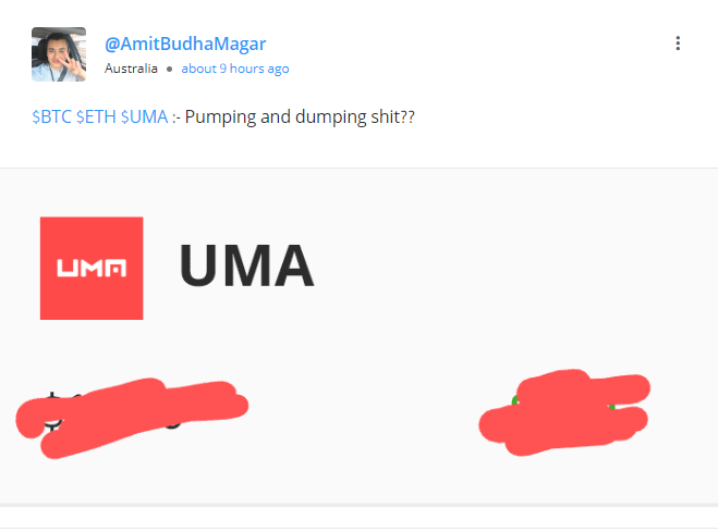 UMA Pump and Dump