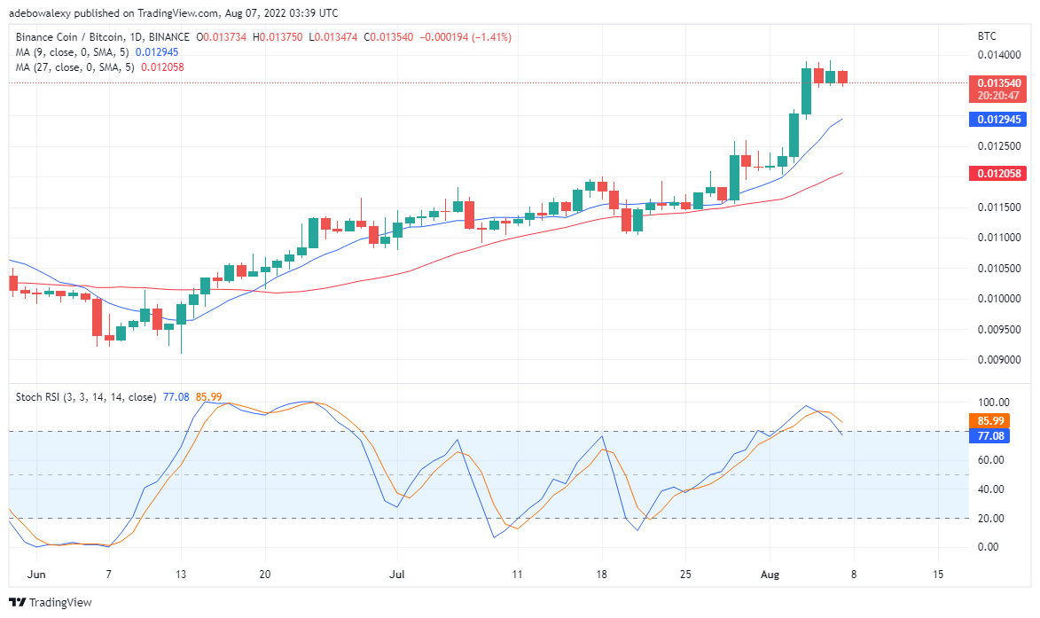 Paghula sa Halaga ng Binance Coin para sa ika-6 ng Agosto: Naghahanda ang BNB sa Downtrend