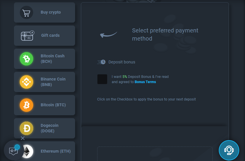 Thunderpick payment options