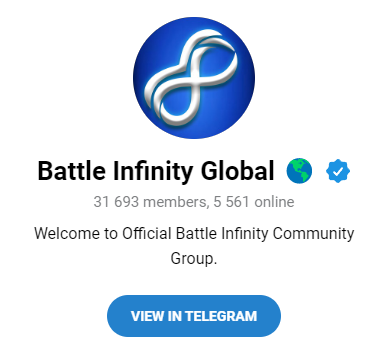 Official Battle Infinity Telegram
