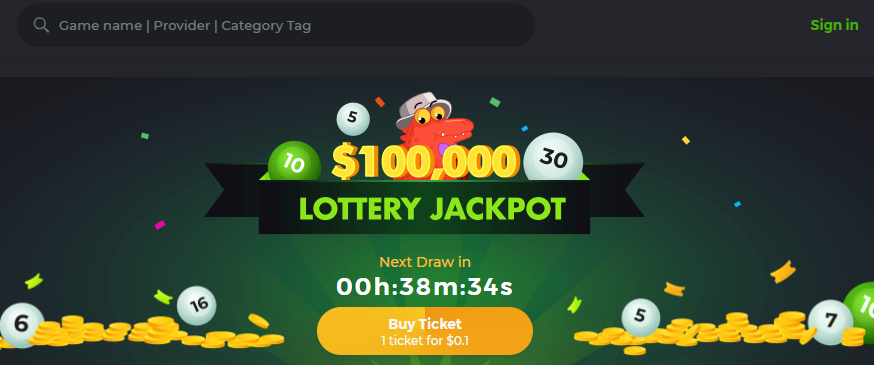 BC.Game lottery jackpot