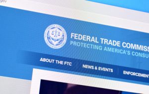 Homepage of ftc website on the display of PC, url - ftc.gov.