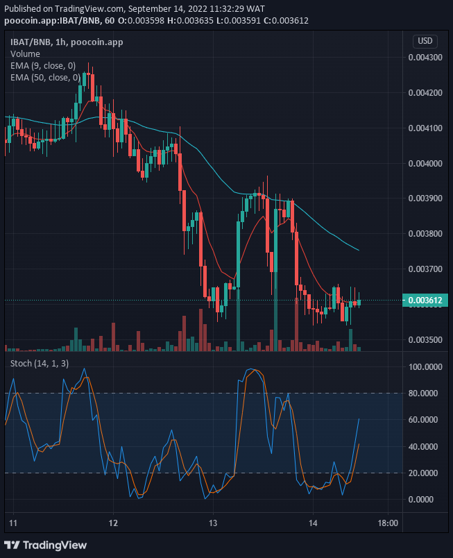 IBAT/USD is now facing the upsides after a series of bearish moves. The correction phase is due to the inflow from the bulls