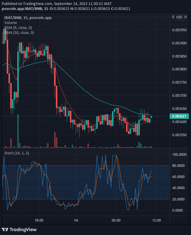 IBAT/USD is now facing the upsides after a series of bearish moves. The correction phase is due to the inflow from the bulls