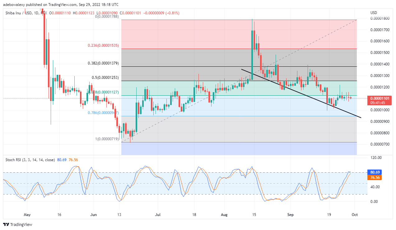 Price Analysis for Shiba Inu: SHIB/USD Reversing at a Strong Resistance