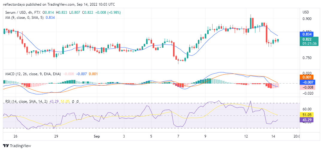 Serum Price Analysis for 14th of September: SRM/USD Consolidation Market