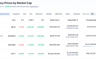 Top crypto gainers today