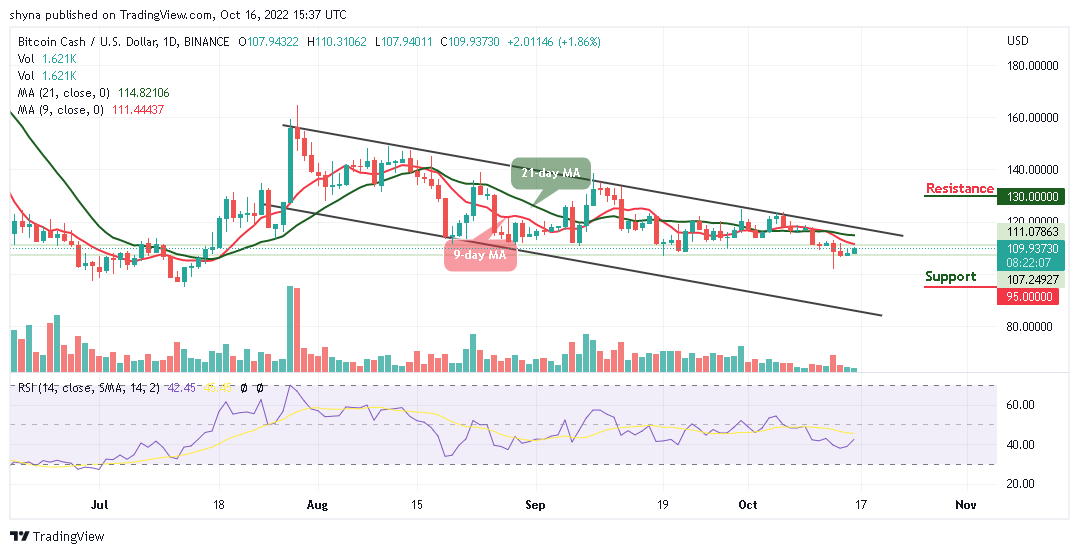 Bitcoin Cash Price Prediction for Today, October 16: BCH/USD Bulls Could Eye $120 Resistance