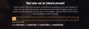 Calvaria RiA Token Presale enters Stage 2