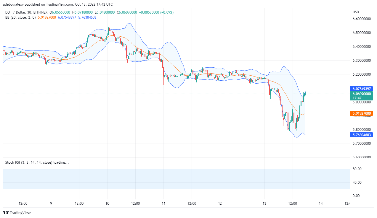 Polkadot Price Prediction Today, October 14, 2022: DOT/USD Tests a Strong Support Level