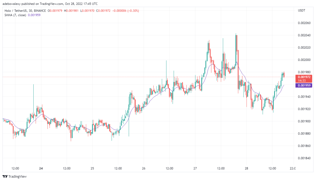 Holo Price Prediction Today, October 29, 2022: HOT/USDT Price Rises Steadily