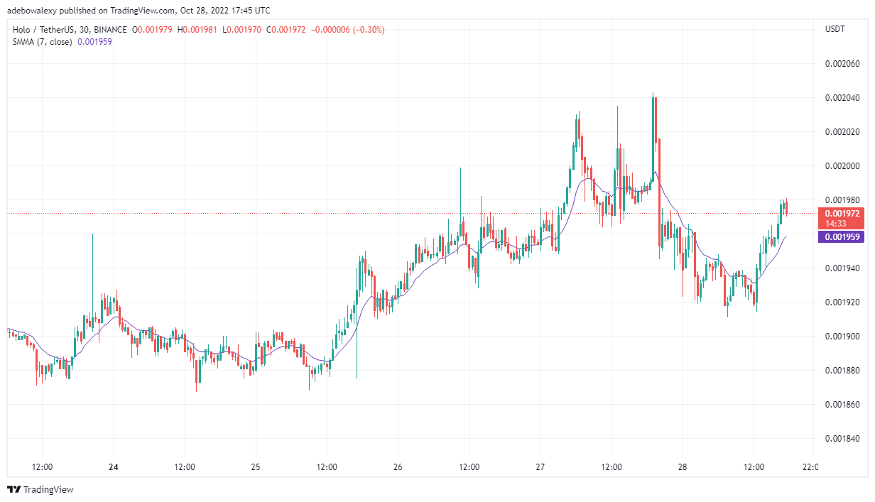 Holo Price Prediction Today, October 29, 2022: HOT/USD Price Rises Steadily