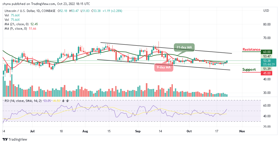 Litecoin Price Prediction for Today, October 23: LTC/USD Bulls Could Eye $60 Resistance