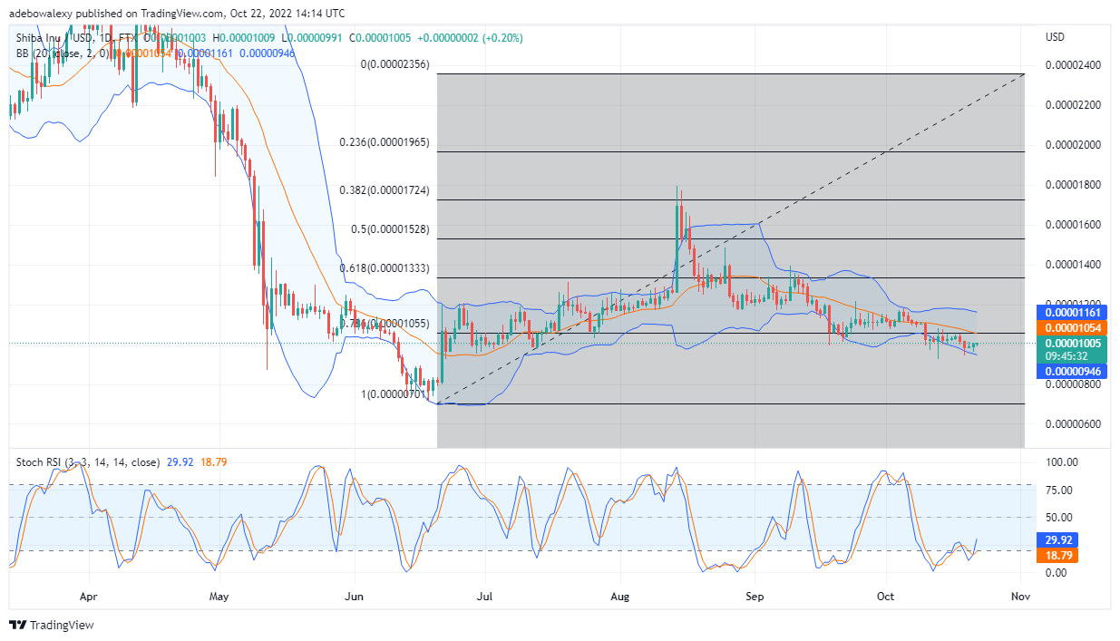 การคาดการณ์ราคา Shiba Inu วันนี้ 23 ตุลาคม 2022: SHIB/USD ถอยกลับ 78.60 ระดับฟีโบนักชี