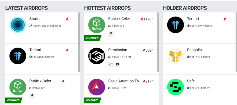 Some Crypto Airdrops for October, 2022