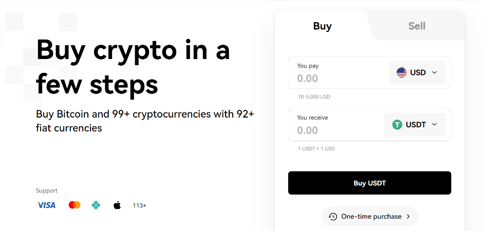 Step 2. Buy USDT with Fiat Currency