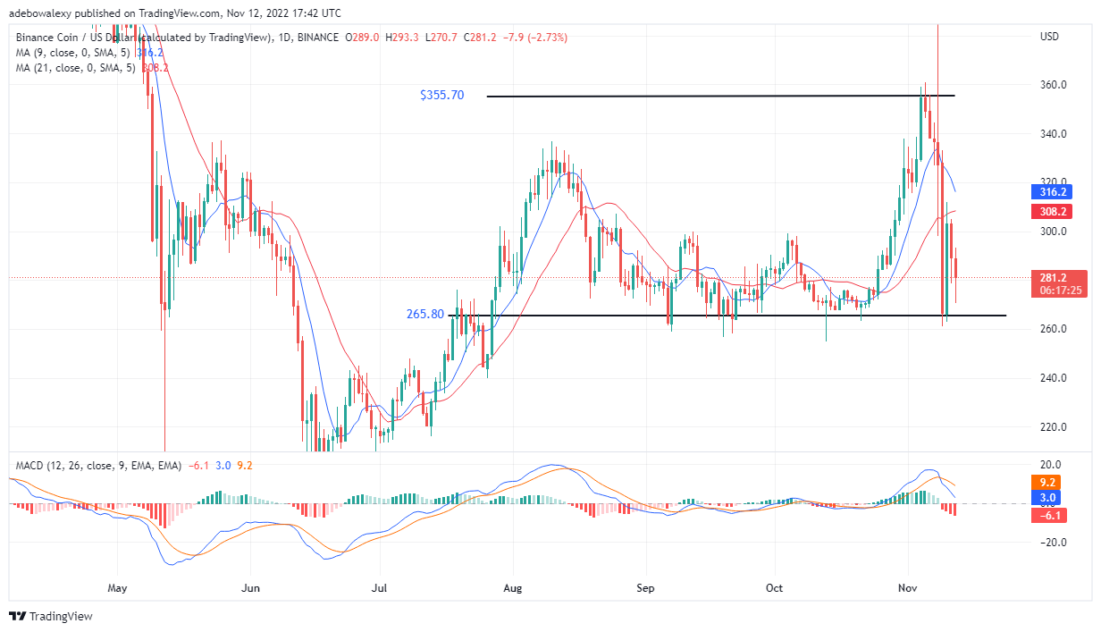 Binance Coin Price Prediction Today, November 13, 2022: BNB/USD Bulls Are Exhausted