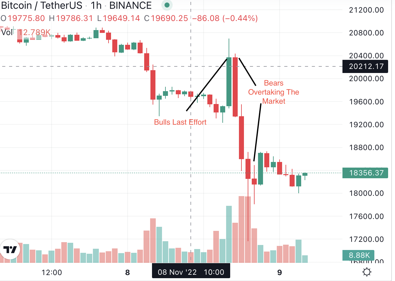 Bitcoin Price Intra-day trading chart