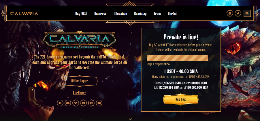 Игра Calvaria web 3