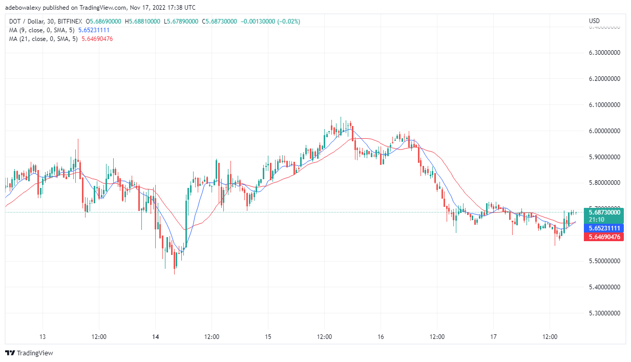 Polkadot Price Prediction Today, November 18, 2022: DOT/USD Slides Towards $5.36