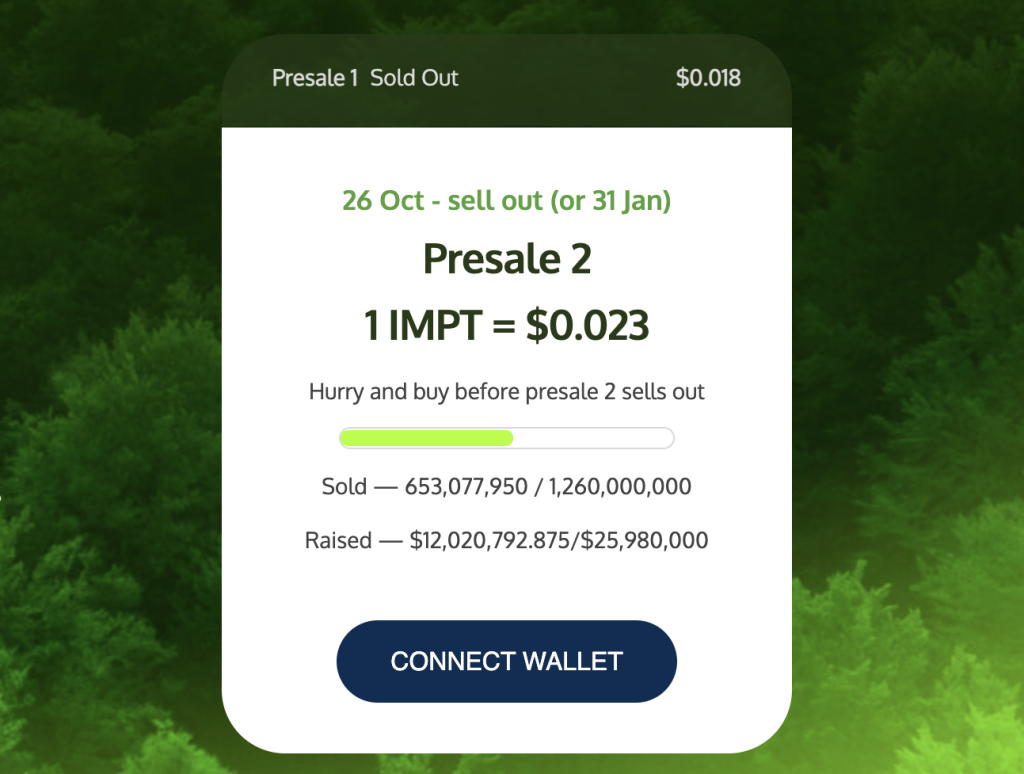 IMPT Presale Raises $12 Million