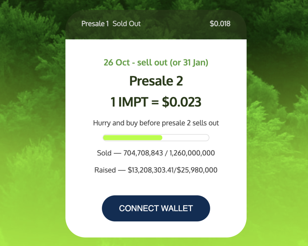 IMPT Presale Raises More than 13 million