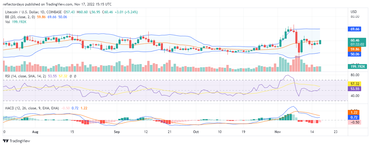 Litecoin Price Prediction for Today, November 17: LTC/USD Price Settles in the Midrange of the Market