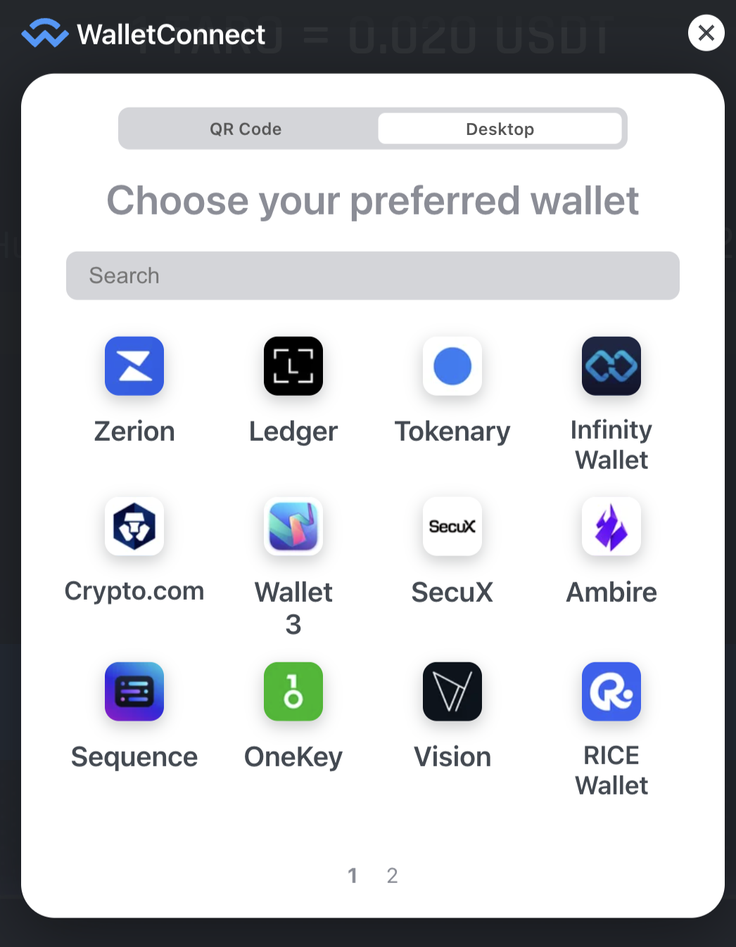 RobotEra Presale Choose Wallet