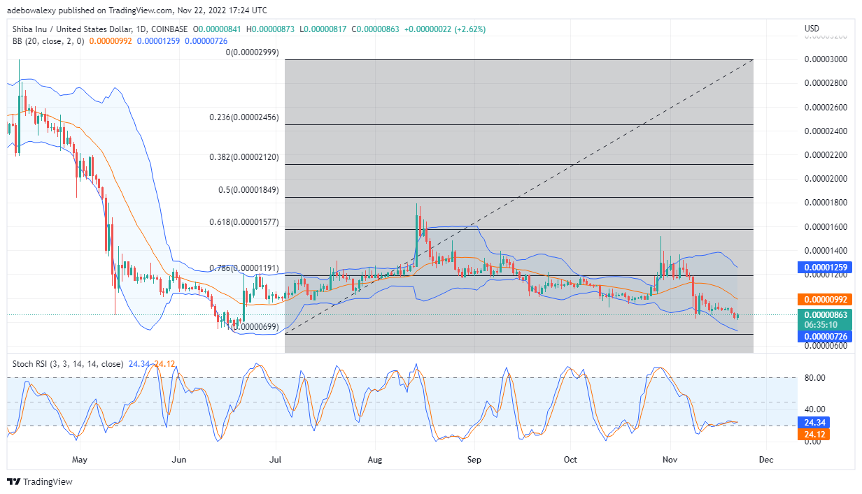 23년 2022월 XNUMX일 오늘 Shiba Inu 가격 예측: SHIB/USD 역풍을 극복하기 어려움