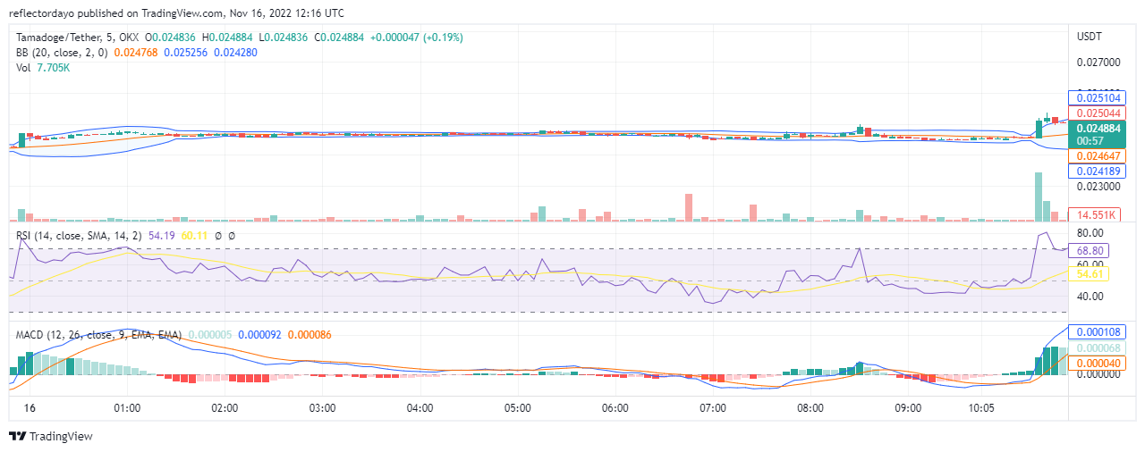 Tamadoge Price Prediction for 16th of November: TAMA Comes Out of Indecision