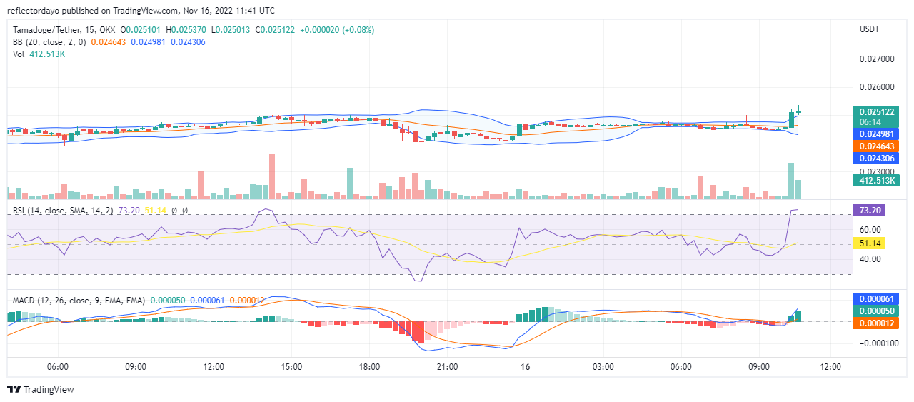 Tamadoge Price Prediction for 16th of November: TAMA Comes Out of Indecision