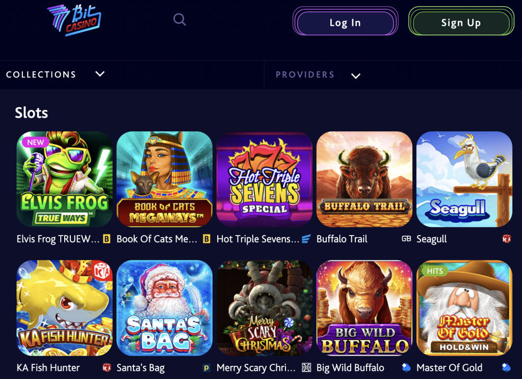 7BitCasino далилденген адилет оюндары